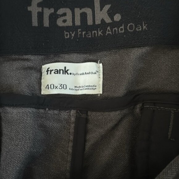 Frank & Oak Pants Mens 40x30 Casual Travel Gray NEW - Picture 3 of 10